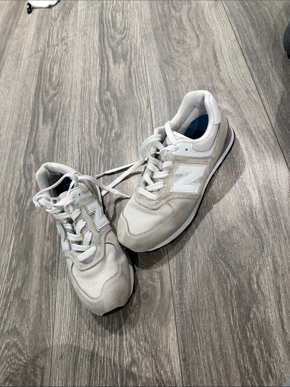 New Balance Women's Light Gray Suede & Mesh Sneakers